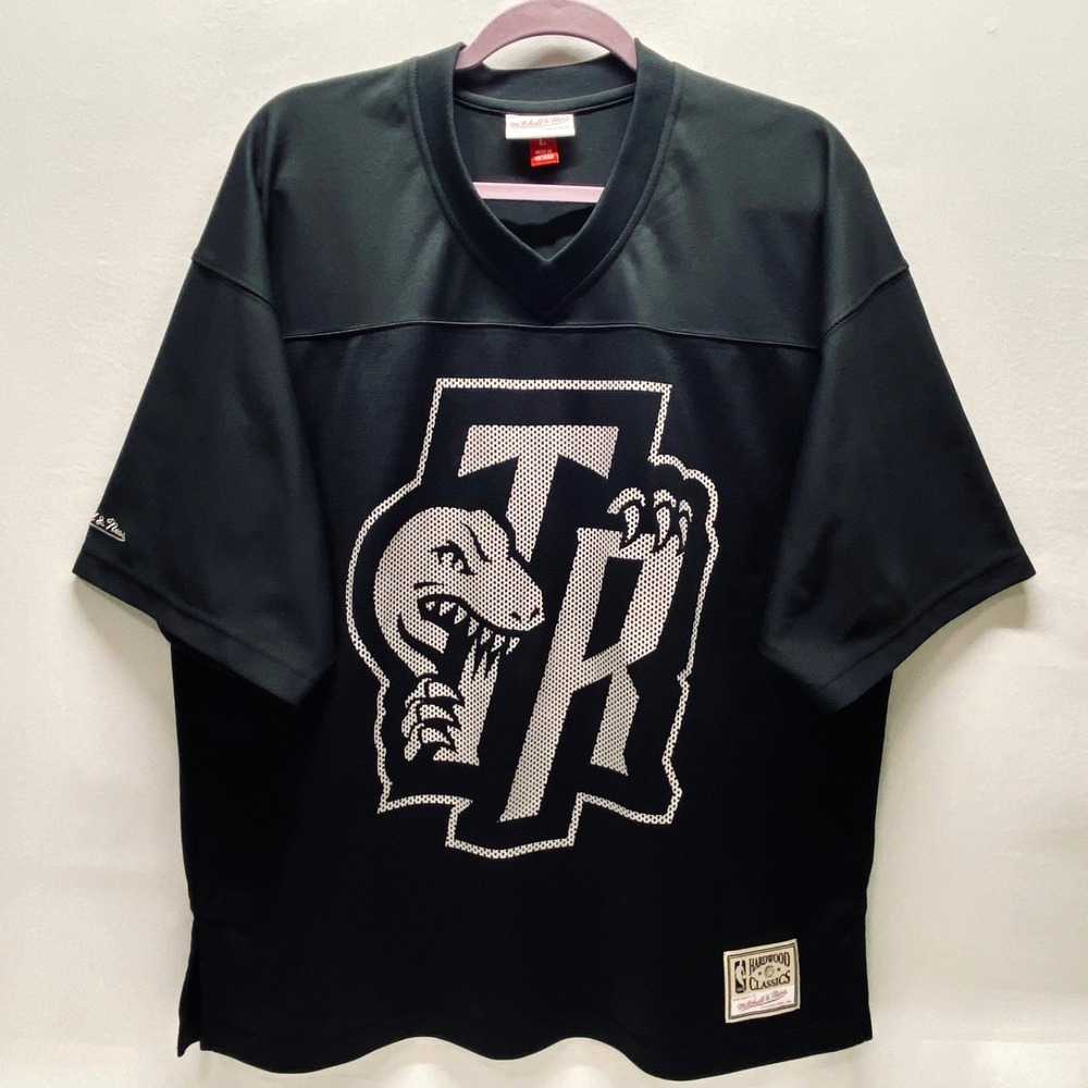 Toronto Raptors Jersey Large Black Graphic '95 TR Basketball Logo HWC M & N NWOT